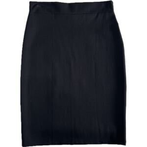 Urban CoCo Women’s Elastic Waist Bodycon Midi Pencil Skirt Black | Size Large